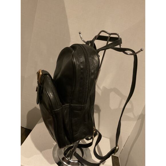 ILI - New York Toronto - Small Black Leather Backpack - Y2K - main image 5